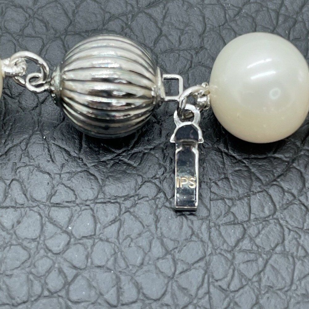 Imperial Pearls Necklace White 9.5 - 11.5mm Cultured Freshwater Sterling Silver - Picture 5 of 9